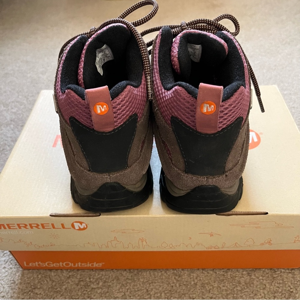Merrell Women's Pink and Brown Hiking Shoes - Picture 5 of 7